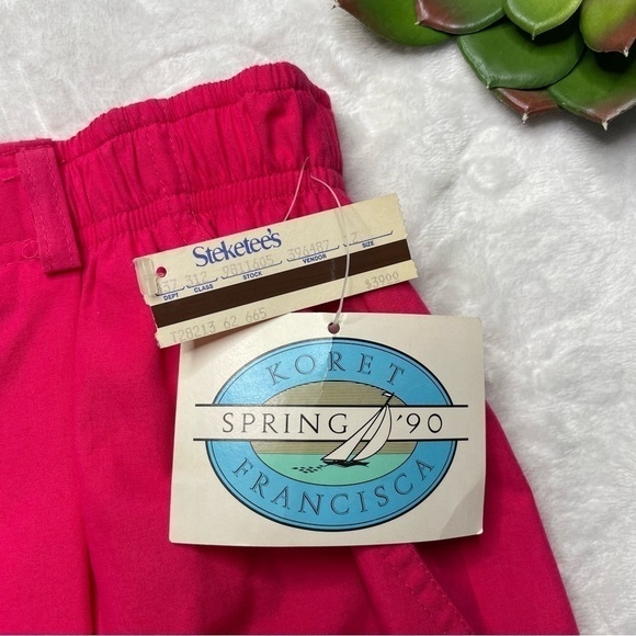 Vintage Deadstock 1990 NWT Koret High Waist Straight Leg Mom Pants in Fuchsia 12 - Picture 13 of 16